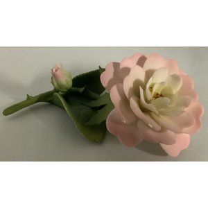 Vintage Hamilton Collection Porcelain “Damask Rose” Figurine (See Desc.)